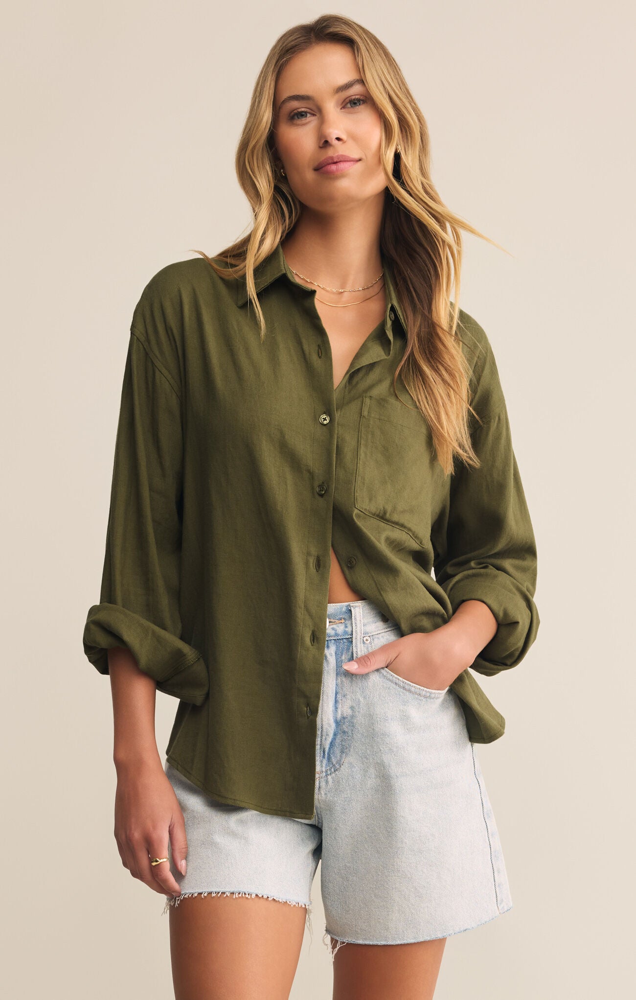 Alfie Button Up Shirt-Casual Tops-Happy on Main