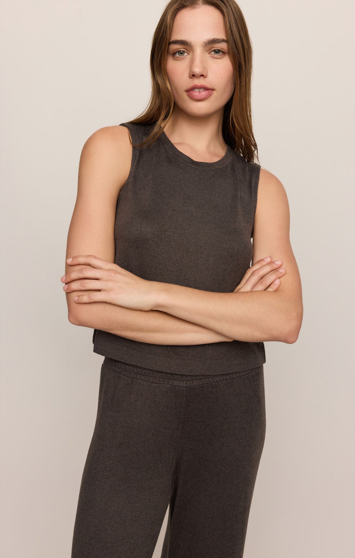 Sloane Soft Knit Tank - Cocoa Bean-Z Supply-Happy on Main
