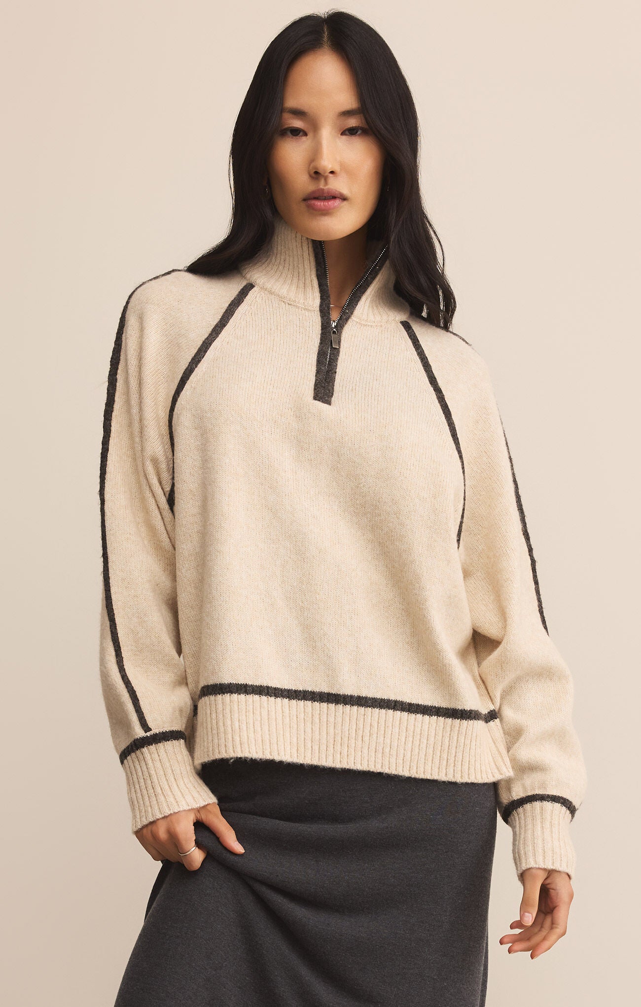Alps Half Zip Sweater-Core Sweaters-Happy on Main
