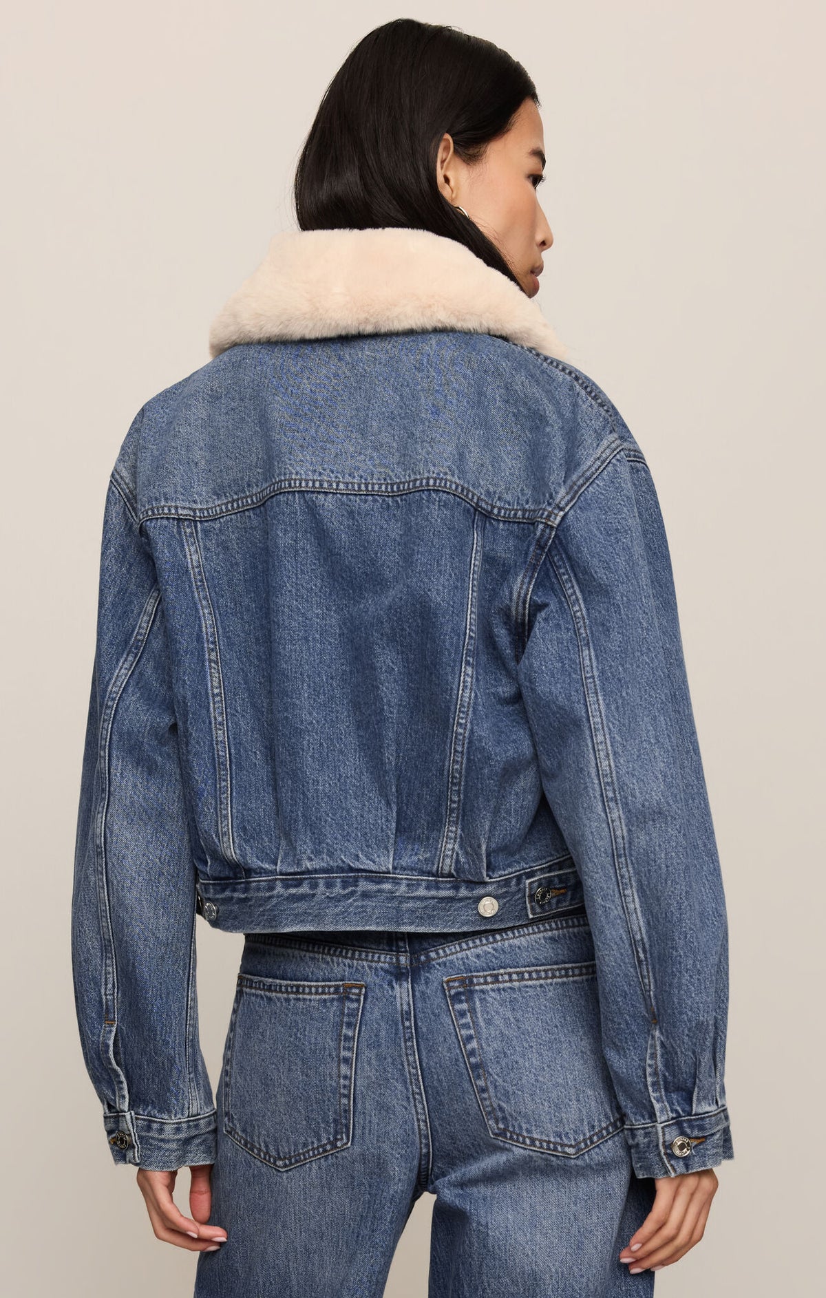 The Daily Denim Fur Jacket - Hush-Z Supply-Happy on Main