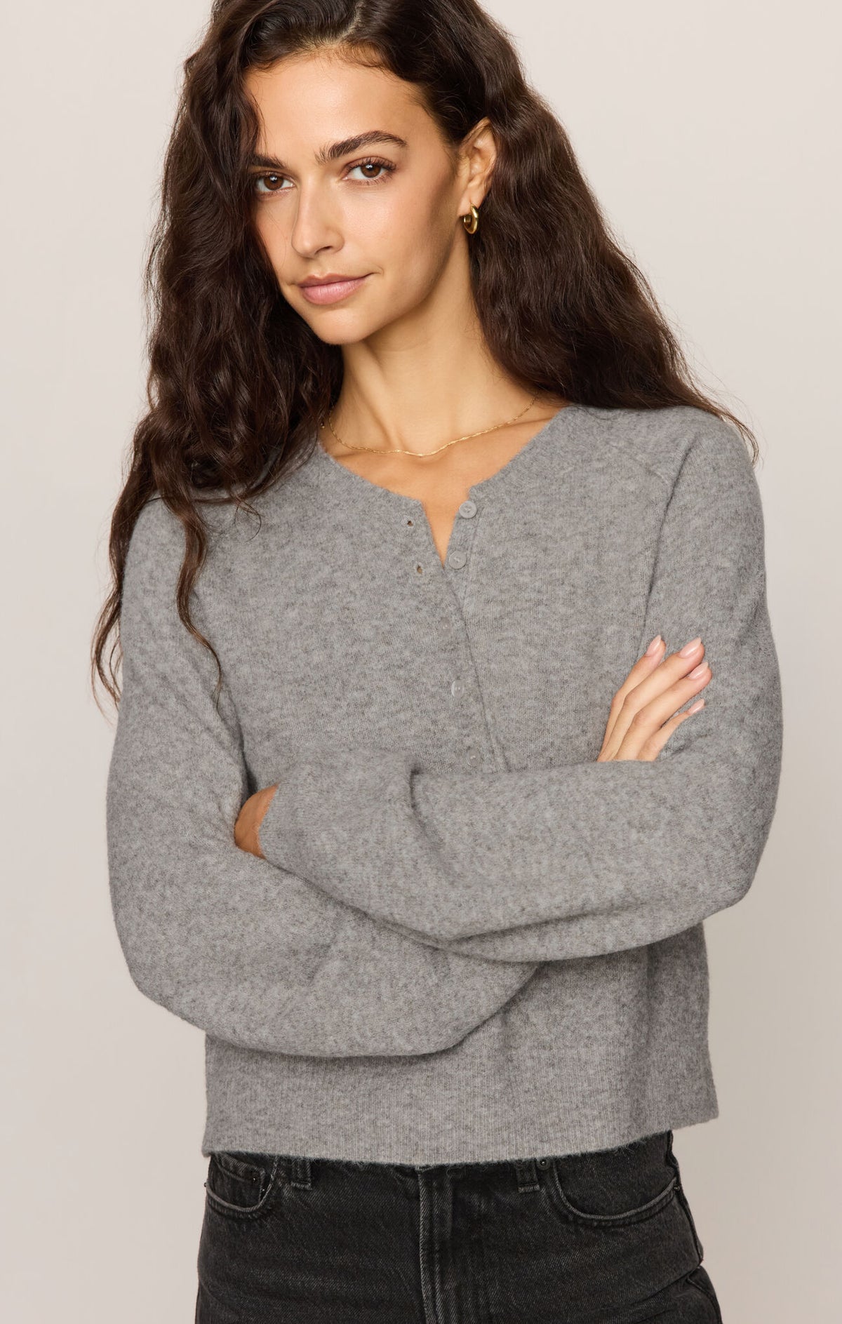 Westmont Henley Sweater - Classic Heather-Z Supply-Happy on Main