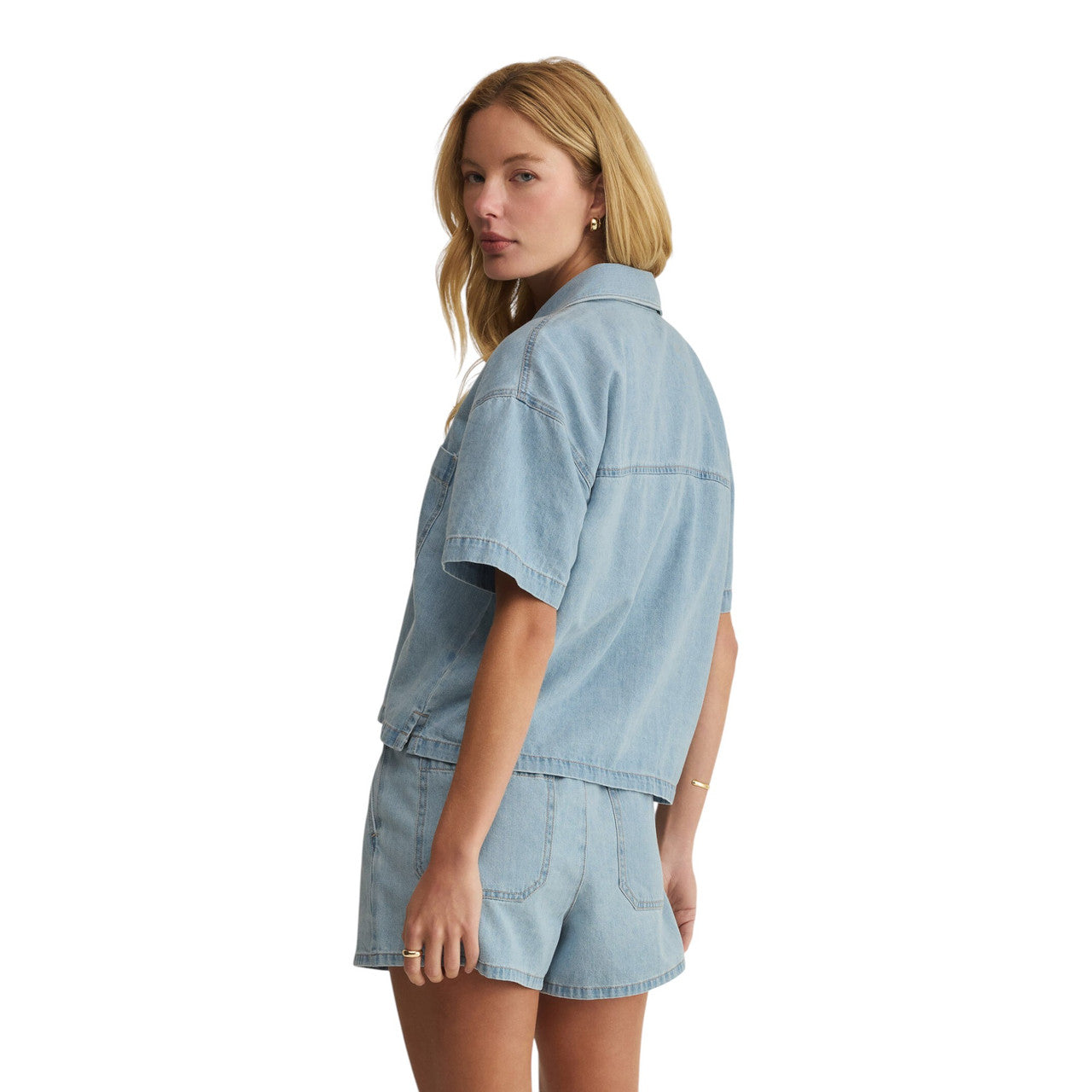 Everyday Denim Button Up - Coastal Water-Z Supply-Happy on Main