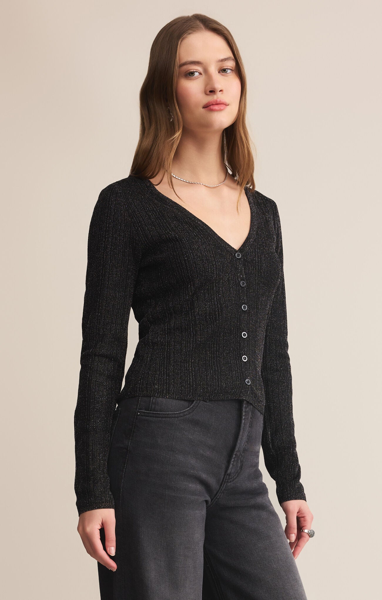 Abel Shimmer Sweater Top-Core Sweaters-Happy on Main